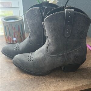 ARIAT Gray Ankle Boots